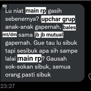Tipe roleplayer.